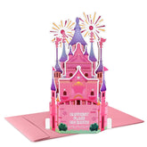 Castle Pop Up Card For Girl - 3D Valentine'S Day Card With Envelope, Happiest Place On Earth, Cartoon Decor Gifts For Kids Daughter Sister Niece Women On Birthday Valentines All Occasion