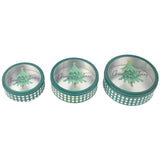 Christmas Holiday Cookie Tin Containers With Window, 3Pc Nested Set, Holiday Cookie Tins With Lid For Gift Giving, Cookie, Treats, Cookies Party Favor And Gifts (Christmas Tree, Round Shape)