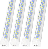 4 Pack 4FT LED Shop Lights 50W 7000LM 6500K V Shape Linkable Fixtures for Garage Workshop Warehouse