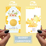 Bee Baby Shower Games Gender Neutral - 30 Pack - Scratch Off Raffle Game Cards - Fun Bridal Activities For Weddings & Engagement Parties - Bumblebee Boho Floral Theme