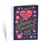 Daughter Valentine'S Day Cards, Made In America, Eco-Friendly, Thick Card Stock With Premium Envelope 5In X 7.75In, Packaged In Protective Mailer