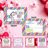 Valentine Zebra Themed Valentine'S Day Exchange Cards For Kids To Give To Friends & Classmates, Thirty (30) 3.5" X 5" Fill-In Cards (Without Envelopes)