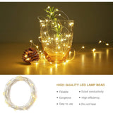 Fairy Lights 2Pack 50Leds Battery Operated Led String Lights With Timer For Bedroom, Wedding, Christmas Tree Decoration