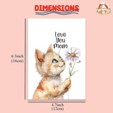 Love You Mom Happy Mother'S Day Birthday Card Gift For Mother Mom Mama Mommy Her - Size 4.7"X6.3" Blank Inside With Kraft Envelope