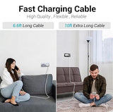 4 Pack USB C to USB C Fast Charging Cable 60W 6FT 10FT Type C Charger for iPhone 17 16 15 MacBook Samsung