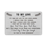 Valentines Day Gifts For Men Him, To My Love Wallet Card, I Love You Gifts For Him Her, I Cant Say I Love You Enough So This Is Your Reminder, Anniverary Gifts For Men Husband