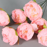 20 Pcs Silk Peony Artificial Flower Heads 4 Inch Fake Peony Flowers Heads With Stems Artificial Peony Flower Heads In Bulk Wholesale For Crafts Decor (Pink)