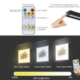 Wireless Led Picture Light 16In With Remote,Dimmable And Timer Picture Lights For Paintings,Metal Rechargeable Art Light Display Lamp,3 Modes,Dartboard Light For Frame Picture Gallery Portrait