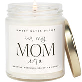 In My Mom Era Candle - Jasmine, Rosemary, Sea Salt, And Honey Scented Candle - 9 Oz Soy Candle In Clear Jar With 40+ Hours Burn Time - Mother'S Day Gifts For Mom