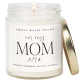 In My Mom Era Candle - Jasmine, Rosemary, Sea Salt, And Honey Scented Candle - 9 Oz Soy Candle In Clear Jar With 40+ Hours Burn Time - Mother'S Day Gifts For Mom