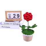 Hand-Woven Red Roses Never-Fading Rose Artificial Flowers Are Used For Display, Table Decorations And Handmade Vases As Unique Gifts For Girlfriends, Wives, Mothers, Friends And Classmates