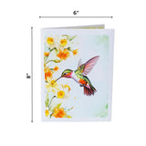Daffodils With Hummingbirds Mothers Day Cards, 3D Birthday Cards For Women, 6X8In Pop Up Birthday Card For Mom, Wife, Her, Daughter, Sister, Grandma (Daffodils W Hummingbirds Big)
