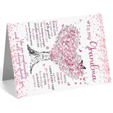 Grandma Birthday Card, Happy Birthday Card For Grandma From Granddaughter Grandson, Romantic Birthday Gifts For Grandma With Envelope 8 X 5.3 Inch