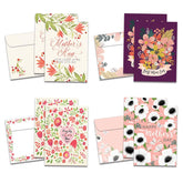 Tree-Free Greetings - Mother's Day Cards - Artful Designs - 8 Assorted Cards + Matching Envelopes - Made in USA - 100% Recycled Paper - 5 x 7 - Floral Mother's Day (GA54277)