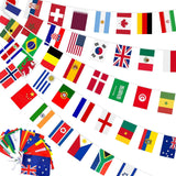 100 Countries String Flag Banner,98FT World Flags Bunting Banners,International Mini Flags Garland for Bar/School/Olympic/Sports Events/World Cup/Around The World Party/International Party/Multicultural Decorations
