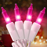 100 Count Mini Pink Lights String, 21Ft Christmas Tree Lights Plug In,Christmas Pink String Lights For Room, Valentine'S