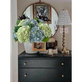 Artificial Hydrangea Flowers 4 Pcs 2 White 2 Light Green 21 Inch Long Rod Real Touch Lifelike Fake Latex Hydrangea Flowers For Home Party Outdoor Wedding Gifts Christmas Table Decoration