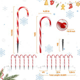 Christmas Candy Cane Lights Outdoor Pathway, 12 Pack 16" Driveway Markers Sidewalk Lights, Pathway Lights With 72 Incandescent Bulb Lighted Candy Canes Christmas Lights Outdoor Decorations Yard