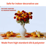 Artificial Kiku Chrysanthemum Flowers, Faux Pom Pom Mums Bouquet For Spring Home Decor, Silk Flowers For Vases, Table Centerpieces, Wedding & Bridal Shower Floral Arrangements, 20” Realistic (10)