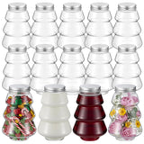 12 Pcs Christmas Tree Plastic Candy Jar Christmas Favor Candy Boxes Chocolate Treat Party Favor Jar Container Holders For Party Decorations Gift