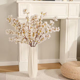 Silk Cherry Blossom Branches, Artificial Cherry Blossom Tree Stems Faux Cherry Flowers Vase Arrangements For Wedding Home Decor, Set Of 3