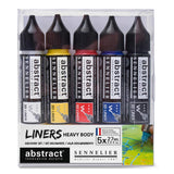 SENNELIER Abstract Acrylic Discovery Liner Set, Includes 5-27ml 3D Liners, Primary Colors (10-121350-00)