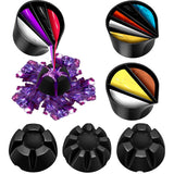 6 Pieces Pour Painting Supplies Split Cups For Paint Pouring Acrylic Silicone Resin Flower Acrylic Leaky Fluid Mixing Cups 3/4/5 Channels Dividers Art Accessories Crafts Diy Drawing Tools