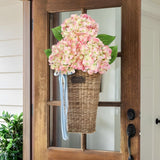 3Pcs Pink Hydrangea Artificial Flowers 19.7 In Real Touch Faux Hydrangea Stems Silk Flowers With Stems Fake Pink Flowers Bouquet For Floral Arrangements Table Centerpieces Wedding Home Decor