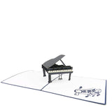 Grand Piano Pop Up Card For All Occasions - Happy Birthday, Graduation, Congratulations, Retirement, Fathers Day, Mothers Day - Musicians, Pianists, Music Lovers|