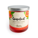 Grapefruit Highly Scented Natural Soy Candle, Essential Fragrance Oils, 100% Soy, Phthalate & Paraben Free, Clean Burning, 9 Oz.