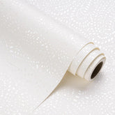 White Wrapping Paper Roll - Mini Roll - 17 Inch X 16.5 Feet - White With Silver Design Perfect For Birthday, Holiday, Wedding, Baby Shower