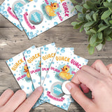 50 Pack Summer Quack Duck Theme Scratch Off, Duck Baby Shower Birthday Party Game Card, Birthday Lottery Activity Group Activity, Lottery Game, Scratch Off Game Animal Theme Party Game