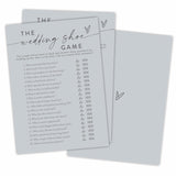 30 Pcs The Wedding Shoe Game Cards For Wedding Party, Minimalism Bridal Shower, Mr & Mrs, Newlyweds, Engagement Party Favor & Supplies(Gray) -A03