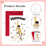 Happy Birthday Mon Card - 5.5"X8" Singer Design Mom Birthday Card With Envelope Mother'S Day Gift For Grandma Wife Sister