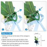 uxcell 6pcs Navy Blue Boutonnieres for Men, Artificial Flower Buttonholes Pocket Corsage with Boutonnieres Pins for Wedding Bride Groom Ceremony Anniversary Formal Party