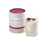 Luxury Glass Jar Candle, 14 Oz, Sensual - Strawberry Quartz Crystal Infused - Scents Of Star Anise, Rose, Sichuan Pepper & White Musk - Coconut Wax, Essential Oils, Dr. Developed