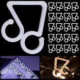 120 Pcs Gutter Hooks For Outdoor Lights, Christmas Lights Clips, Outdoor Hang Hooks For String Lights Meteor Shower Lights On Halloween Christmas Garden Tree Home Decoration