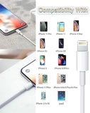 4 Pack Apple MFi Certified Lightning Charging Cable 6FT Fast Charger Cord for iPhone 14 13 12 11 iPad