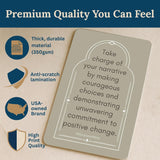 Daily Affirmation Cards, 50 Positive Affirmation Cards Double Sided, Sobriety And Recovery Daily Mindset Prompts, Includes Sobriety Coin & Wooden Card Stand, Perfect Recovery Gift