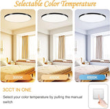 12 Inch LED Flush Mount Ceiling Light 36W Dimmable Ceiling Fixture 3000K to 6500K