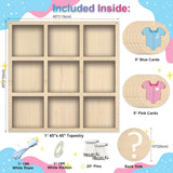 Gender Reveal Tic Tac Toe Board Game, Gender Reveal Games Tic-Tac-Toe For He Or She, Baby Gender Reveal Ideas Party Supplies, Boy Girl Sign, Baby Shower Gender Reveal Decoration Kit