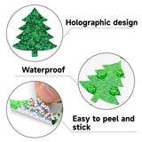 Christmas Tree Stickers - Holographic Christmas Envelope Stickers 1.5 Inch 600Pcs Waterproof Self-Adhesive Xmas Tree Labels Sticker Xmas Sticker For Envelope Seals Cards Party Decorations