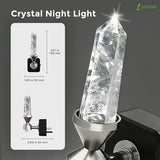 Dimmable Crystal LED Night Light Plug-in with Warm 3000K Dusk to Dawn Sensor