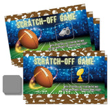 50 Psc Football Theme Scratch Off Game Cards, Rugby Scratch Cards For Baby Shower Birthday Party, Sports Lottery Group Games Enterprises Activity Supplies For Football Lovers, Football Party
