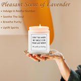 Aunt Gifts, Aunt Mothers Day Gift From Niece Nephew, Light This When My Uncle Lavender Scented Candle For Christmas Birthday Wedding Mother'S Day(7 Oz, White)