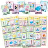 Baby Shower Loteria Fiesta Bilingual Game - Mexican Bingo In English And Spanish, For Up To 30 Players