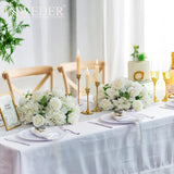 White Flowers Balls For Centerpieces: 2 Pcs 14.2" Diam Flower Centerpieces For Tables In Wedding Reception Decorations Arrangement For Party Celebration Planners