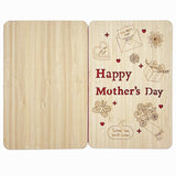 Mothers Day Cards,Handmade Greeting Cards,Wooden Thankyou Card,Wooden Birthday Card,Mothers Day For Mom
