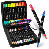 100 Colors Dual Tip Acrylic Paint Pens Markers, Acrylic Paint Pens For Christmas Decorations, Rock Painting, Wood, Canvas, Stone, Glass, Ceramic Surfaces, Pumpkin Painting Kit Diy Crafting (50 Pack)