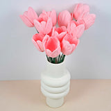 12Pcs Warm Pink Flowers Pu Real Touch Flowers Wedding Bouquets Artificial Flowers For Decoration Diy Floral Gifts Cake Topper Home Office Table Decor Farmhouse Table Centerpiece Decorations